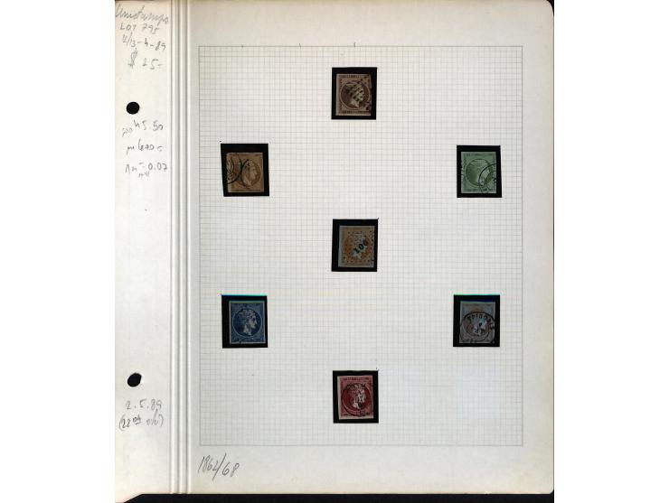1861/1972, am Anfang meist gestempelte und ungebrauchte Sammlung auf selbstgestalteten Albenblättern, dabei guter Teil große 