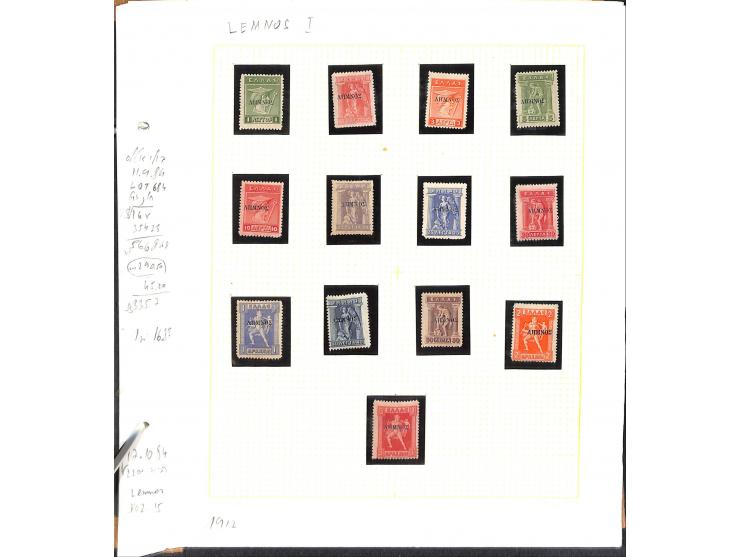 1861/1972, am Anfang meist gestempelte und ungebrauchte Sammlung auf selbstgestalteten Albenblättern, dabei guter Teil große 