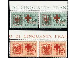 Rotes Kreuz 1,25-2,50L., einheitlich in waagerechten Oberrand-Paaren, postfrisch, tadellos, Fotoattest Brunel (2020)