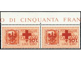 Rotes Kreuz 1,25-2,50L., einheitlich in waagerechten Oberrand-Paaren, postfrisch, tadellos, Fotoattest Brunel (2020)