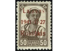 50K. mit braunrotem Aufdruck in Type III, Feld 47, postfrisch, tadellos, Fotoattest Huylmans BPP