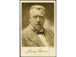 1929, Deutschlandfahrt, Teil I mit Abwurf Saalfeld, Karte mit Bordstempel vom 12.9. und Reichspräsidenten 15 Pfennig mit Werb