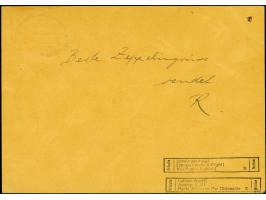 1929, Deutschlandfahrt, Teil II mit Abwurf Hamburg, Karte mit Bordstempel vom 17.9. und Berühmte Deutsche 3 Pfennig mit Stemp