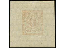 1922, Großes Staatswappen 100 M. gold/rot, Einzelabzug im Kleinbogenformat (54x56mm), stehendes Wasserzeichen, mit grünem Ros