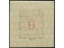 1922, Großes Staatswappen 100 M. grün/rot, Einzelabzug im Kleinbogenformat (54x56mm), stehendes Wasserzeichen, ohne Rosettenu