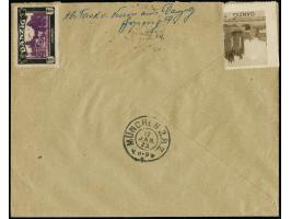 1923, Flugpost 20 Mark mit Ersttag-Stempel “DANZIG *5l 10.1.23” auf R-Brief mit tarifgerechter Zufrankatur nach München mit A