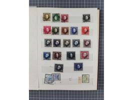 1850/1918 (ca.), postfrische, ungebrauchte und gestempelte Partie in vier Steckbüchern, dabei Stempel, Besonderheiten, ungezä