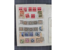 1850/1918 (ca.), postfrische, ungebrauchte und gestempelte Partie in vier Steckbüchern, dabei Stempel, Besonderheiten, ungezä