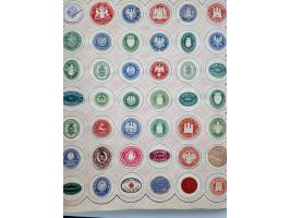 VIGNETTEN: 1896/1960 (ca.), hochinteressanter Bestand mit einigen Tausend Vignetten, Verschluss- und Siegelmarken, später Spe