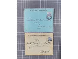 1873/1918, Partie von 63 Briefen und Karten, Erhaltung von etwas fehlerhaft bis meist Pracht, ab einem großen Brieffragment m