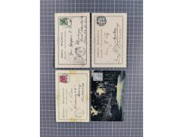 1893/1915, Partie von ca. 130 Belegen, meist Ganzsachenkarten und Ansichtskarten gebraucht/ungebraucht, teils Beförderungsspu