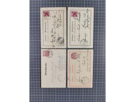 1893/1915, Partie von ca. 130 Belegen, meist Ganzsachenkarten und Ansichtskarten gebraucht/ungebraucht, teils Beförderungsspu