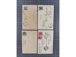 1893/1915, Partie von ca. 130 Belegen, meist Ganzsachenkarten und Ansichtskarten gebraucht/ungebraucht, teils Beförderungsspu