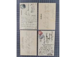 1900/14, Partie von 21 gebrauchten Postkarten mit vielen verschiedenen Motiven, meist in guter Erhaltung