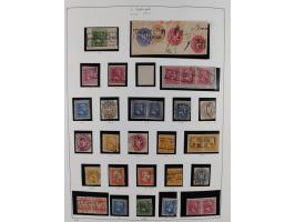 1850/75, gestempelte Sammlung mit einigen besseren Werten, teils auf Briefstücken sowie auf ca. 20 Briefen, dabei u.a. Mi.-Nr