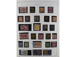 1850/75, gestempelte Sammlung mit einigen besseren Werten, teils auf Briefstücken sowie auf ca. 20 Briefen, dabei u.a. Mi.-Nr