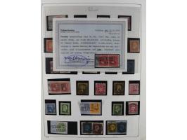 1850/75, gestempelte Sammlung mit einigen besseren Werten, teils auf Briefstücken sowie auf ca. 20 Briefen, dabei u.a. Mi.-Nr