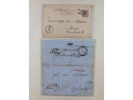 1846/82, BAHNPOST: interessante Sammlung mit 36 Briefen und Karten sowie einigen Briefstücken der Berliner Bahnpostlinien ab 