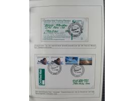 HUNDE: 1894/1992 (ca.), interessante Ausstellungssammlung “Schlittenhunde im Einsatz”, mit vielen Marken, FDCs, Schmuckbriefe