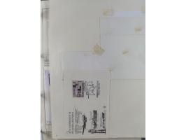 HUNDE: 1894/1992 (ca.), interessante Ausstellungssammlung “Schlittenhunde im Einsatz”, mit vielen Marken, FDCs, Schmuckbriefe