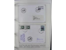 HUNDE: 1894/1992 (ca.), interessante Ausstellungssammlung “Schlittenhunde im Einsatz”, mit vielen Marken, FDCs, Schmuckbriefe