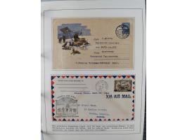 HUNDE: 1894/1992 (ca.), interessante Ausstellungssammlung “Schlittenhunde im Einsatz”, mit vielen Marken, FDCs, Schmuckbriefe