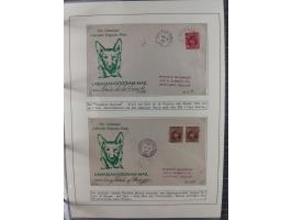 HUNDE: 1894/1992 (ca.), interessante Ausstellungssammlung “Schlittenhunde im Einsatz”, mit vielen Marken, FDCs, Schmuckbriefe