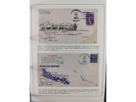 HUNDE: 1894/1992 (ca.), interessante Ausstellungssammlung “Schlittenhunde im Einsatz”, mit vielen Marken, FDCs, Schmuckbriefe