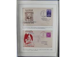 HUNDE: 1894/1992 (ca.), interessante Ausstellungssammlung “Schlittenhunde im Einsatz”, mit vielen Marken, FDCs, Schmuckbriefe