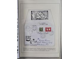 HUNDE: 1894/1992 (ca.), interessante Ausstellungssammlung “Schlittenhunde im Einsatz”, mit vielen Marken, FDCs, Schmuckbriefe