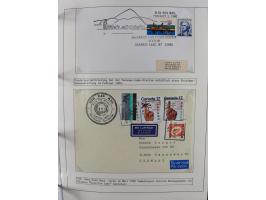 HUNDE: 1894/1992 (ca.), interessante Ausstellungssammlung “Schlittenhunde im Einsatz”, mit vielen Marken, FDCs, Schmuckbriefe