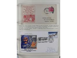 HUNDE: 1894/1992 (ca.), interessante Ausstellungssammlung “Schlittenhunde im Einsatz”, mit vielen Marken, FDCs, Schmuckbriefe