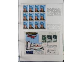 HUNDE: 1894/1992 (ca.), interessante Ausstellungssammlung “Schlittenhunde im Einsatz”, mit vielen Marken, FDCs, Schmuckbriefe