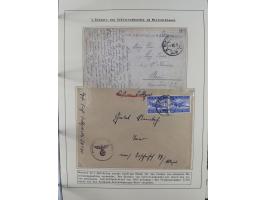 HUNDE: 1894/1992 (ca.), interessante Ausstellungssammlung “Schlittenhunde im Einsatz”, mit vielen Marken, FDCs, Schmuckbriefe