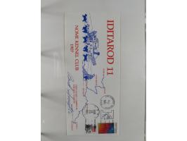 HUNDE: 1894/1992 (ca.), interessante Ausstellungssammlung “Schlittenhunde im Einsatz”, mit vielen Marken, FDCs, Schmuckbriefe