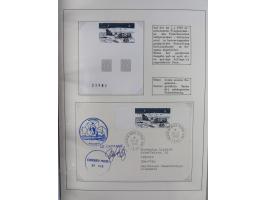 HUNDE: 1894/1992 (ca.), interessante Ausstellungssammlung “Schlittenhunde im Einsatz”, mit vielen Marken, FDCs, Schmuckbriefe