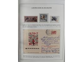 HUNDE: 1894/1992 (ca.), interessante Ausstellungssammlung “Schlittenhunde im Einsatz”, mit vielen Marken, FDCs, Schmuckbriefe