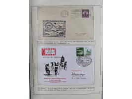 HUNDE: 1894/1992 (ca.), interessante Ausstellungssammlung “Schlittenhunde im Einsatz”, mit vielen Marken, FDCs, Schmuckbriefe
