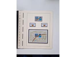 1945/87, vorwiegend postfrische bzw. gestempelte Sammlung, dabei Bund und Berlin doppelt, bis auf wenige jeweils komplett, au