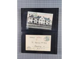 1901/12, ca. 40 ungebrauchte und gebrauchte Ganzsachen inkl. einiger Ansichtskarten und Post nach Kiautschou, dabei u.a. Mitl