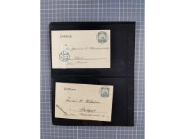1901/12, ca. 40 ungebrauchte und gebrauchte Ganzsachen inkl. einiger Ansichtskarten und Post nach Kiautschou, dabei u.a. Mitl