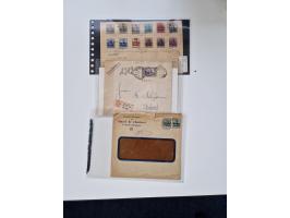 1915/44 (ca.), Nebengebiete, rund 250 Briefe, Karten und Ganzsachen mit einigen interessanten Stücken