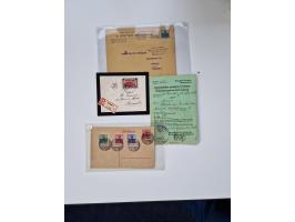 1915/44 (ca.), Nebengebiete, rund 250 Briefe, Karten und Ganzsachen mit einigen interessanten Stücken