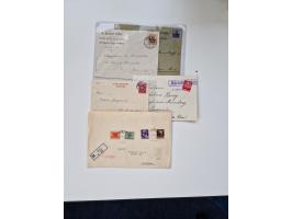 1915/44 (ca.), Nebengebiete, rund 250 Briefe, Karten und Ganzsachen mit einigen interessanten Stücken