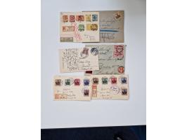 1915/44 (ca.), Nebengebiete, rund 250 Briefe, Karten und Ganzsachen mit einigen interessanten Stücken