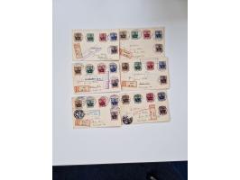 1915/44 (ca.), Nebengebiete, rund 250 Briefe, Karten und Ganzsachen mit einigen interessanten Stücken