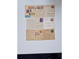 1915/44 (ca.), Nebengebiete, rund 250 Briefe, Karten und Ganzsachen mit einigen interessanten Stücken