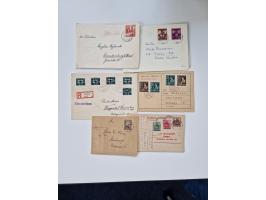 1915/44 (ca.), Nebengebiete, rund 250 Briefe, Karten und Ganzsachen mit einigen interessanten Stücken