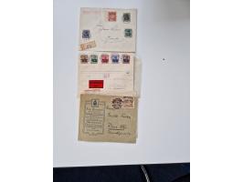 1915/44 (ca.), Nebengebiete, rund 250 Briefe, Karten und Ganzsachen mit einigen interessanten Stücken