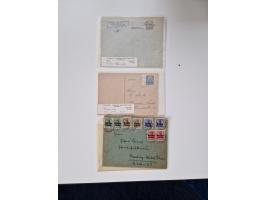 1915/44 (ca.), Nebengebiete, rund 250 Briefe, Karten und Ganzsachen mit einigen interessanten Stücken
